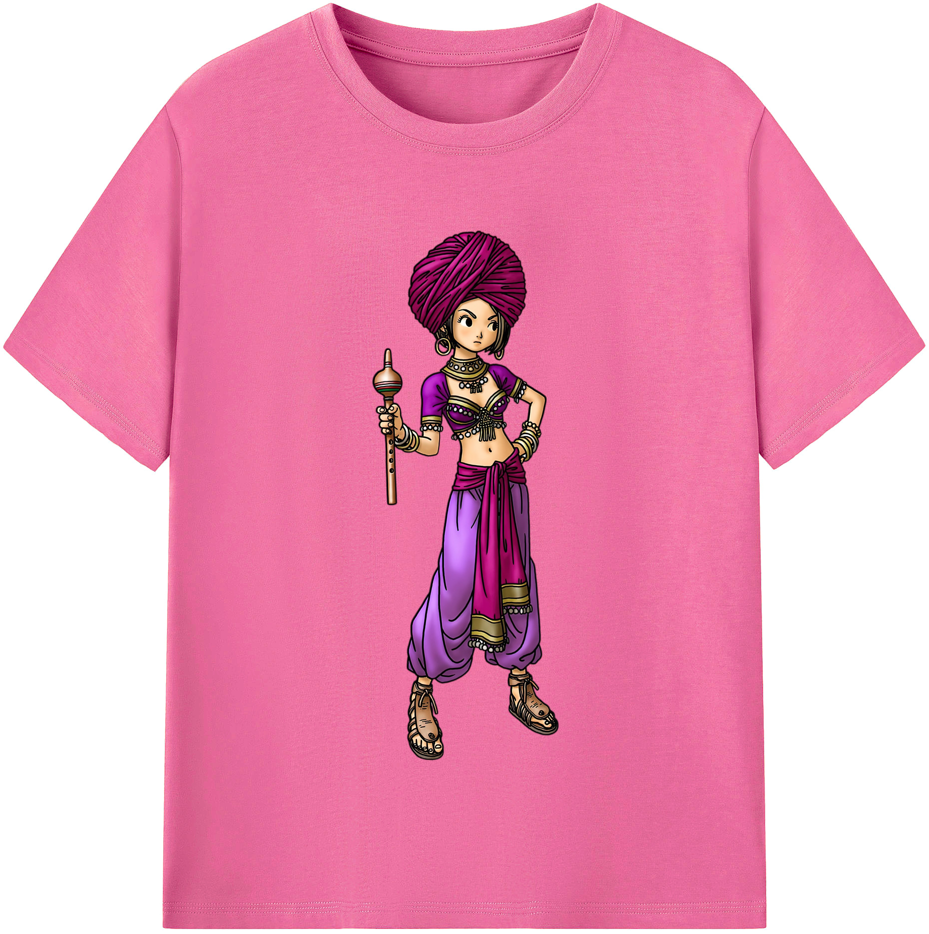 （画像用） ドラゴンクエスト Doragon Kuesuto Dragon Quest レディースカジュアルプリントTシャツ（綿100％）